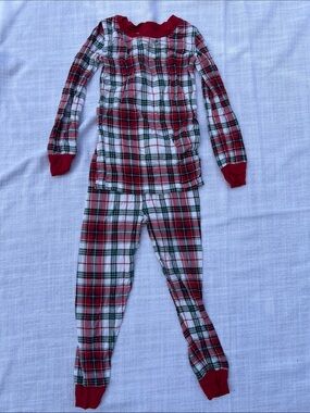 Little Sleepies Christmas Red & White Plaid Kids Pajama Set 2T